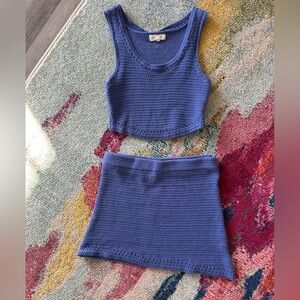 LA Hearts Rosie Crop Sweater Tank & Skirt Set